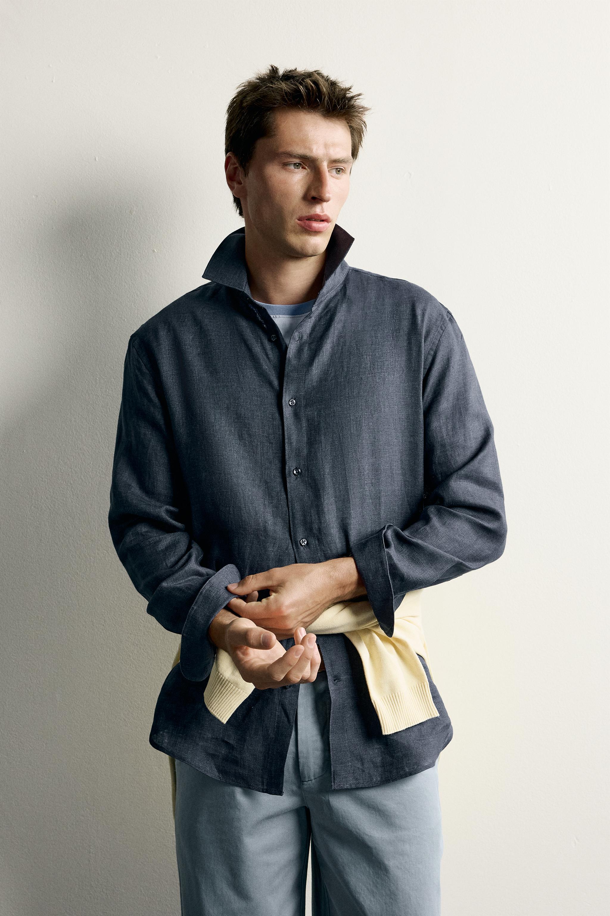 100% LINEN REGULAR FIT SHIRT